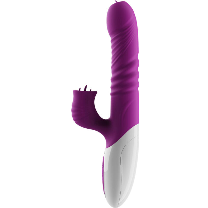 ARMONY - VIBRATORE A DOPPIA LINGUA ED EFFETTO CALORE VIOLA SPINTA - ARMONY VIBRATORS | Lingerie Harness Boutique