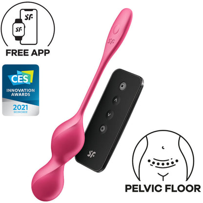 SATISFYER - LOVE BIRDS 2 SFERE KEGEL VIBRANTI + APP GRATUITA - SATISFYER BALLS | Lingerie Harness Boutique