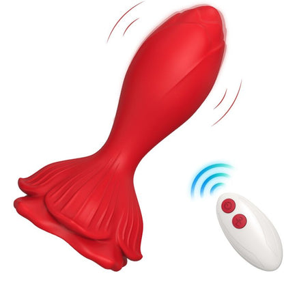 ARMONY - PINK VIBRATOR AND REMOTE CONTROL SMALL RED BUTT PLUG