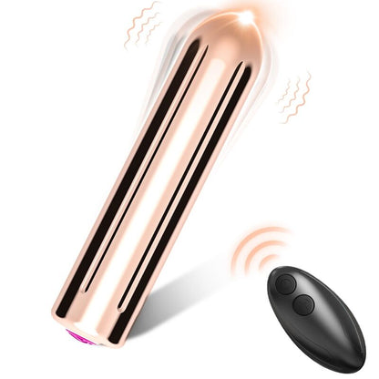 ARMONY - TESTATA VIBRATORE BULLET TELECOMANDO DORATO 2 CM X 8.8 CM - ARMONY STIMULATORS | Lingerie Harness Boutique