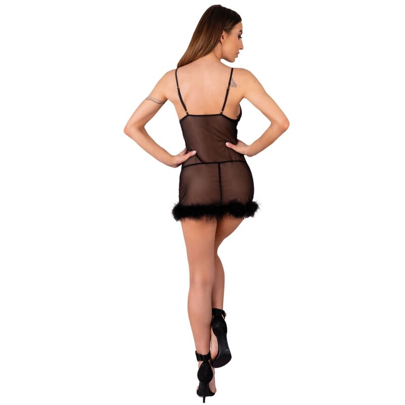 LIVCO CORSETTI FASHION - SET ZERUNAM BABYDOLL + PERIZOMA NERO - LIVCO CORSETTI SETS | Lingerie Harness Boutique