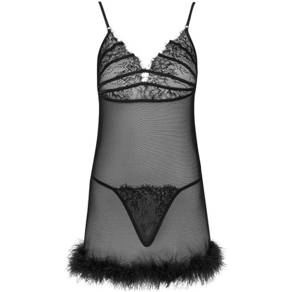 LIVCO CORSETTI FASHION - SET ZERUNAM BABYDOLL + PERIZOMA NERO - LIVCO CORSETTI SETS | Lingerie Harness Boutique