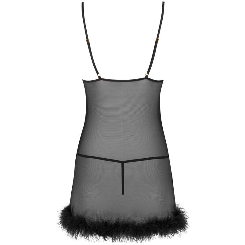 LIVCO CORSETTI FASHION - SET ZERUNAM BABYDOLL + PERIZOMA NERO - LIVCO CORSETTI SETS | Lingerie Harness Boutique