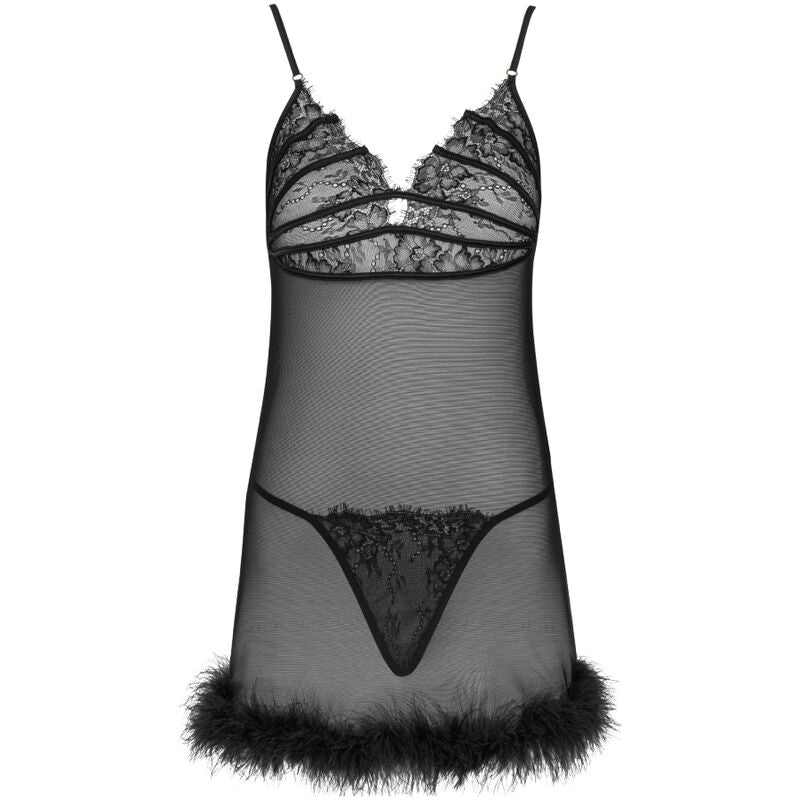 LIVCO CORSETTI FASHION - SET ZERUNAM BABYDOLL + PERIZOMA NERO - LIVCO CORSETTI SETS | Lingerie Harness Boutique