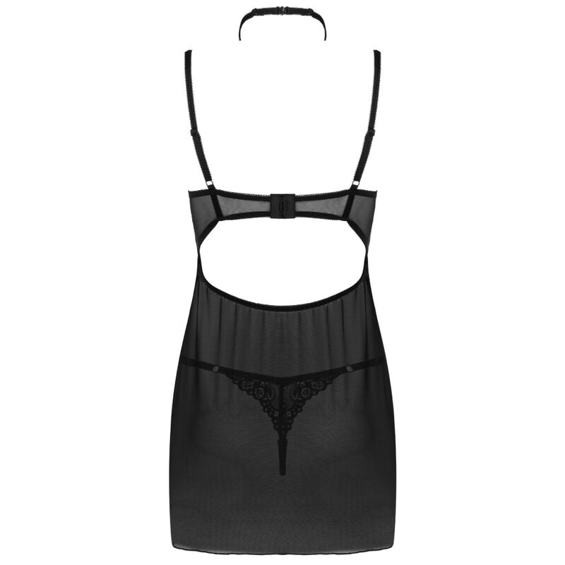 LIVCO CORSETTI FASHION - SET BINELLA BABYDOLL + PERIZOMA NERO - LIVCO CORSETTI SETS | Lingerie Harness Boutique