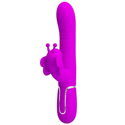 PRETTY LOVE - MULTIFUNCTIONAL RABBIT VIBRATOR 4 IN 1 FUCHSIA BUTTERFLY