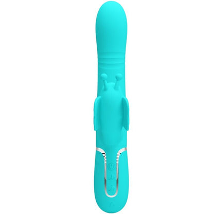 PRETTY LOVE - MULTIFUNCTIONAL RABBIT VIBRATOR 4 IN 1 BUTTERFLY GREEN AQUA