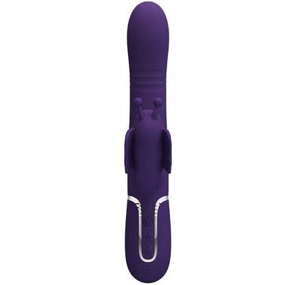 PRETTY LOVE - MULTIFUNCTIONAL RABBIT VIBRATOR 4 IN 1 PURPLE BUTTERFLY