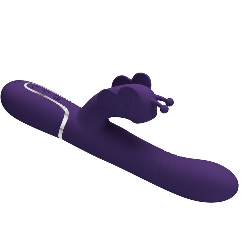 PRETTY LOVE - MULTIFUNCTIONAL RABBIT VIBRATOR 4 IN 1 PURPLE BUTTERFLY