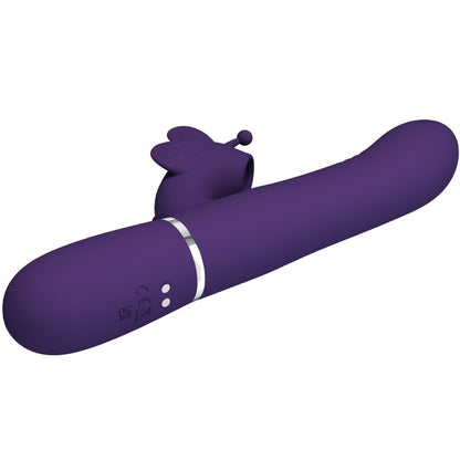 PRETTY LOVE - MULTIFUNCTIONAL RABBIT VIBRATOR 4 IN 1 PURPLE BUTTERFLY