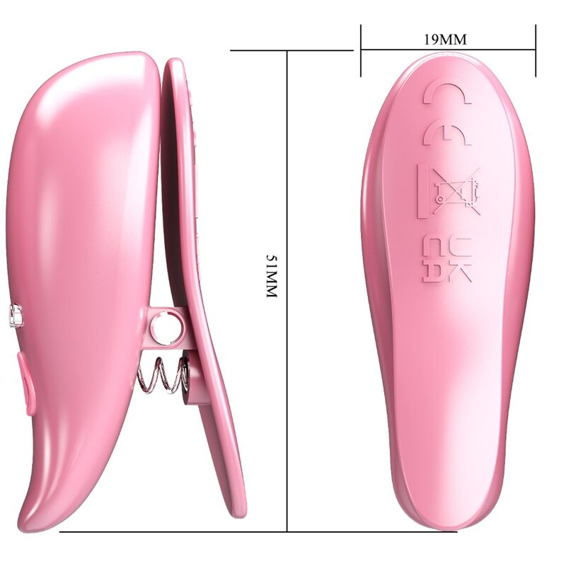 PRETTY LOVE - LEAF PINZE PER CAPEZZETTI VIBRANTI ROSA - PRETTY LOVE FLIRTATION | Lingerie Harness Boutique