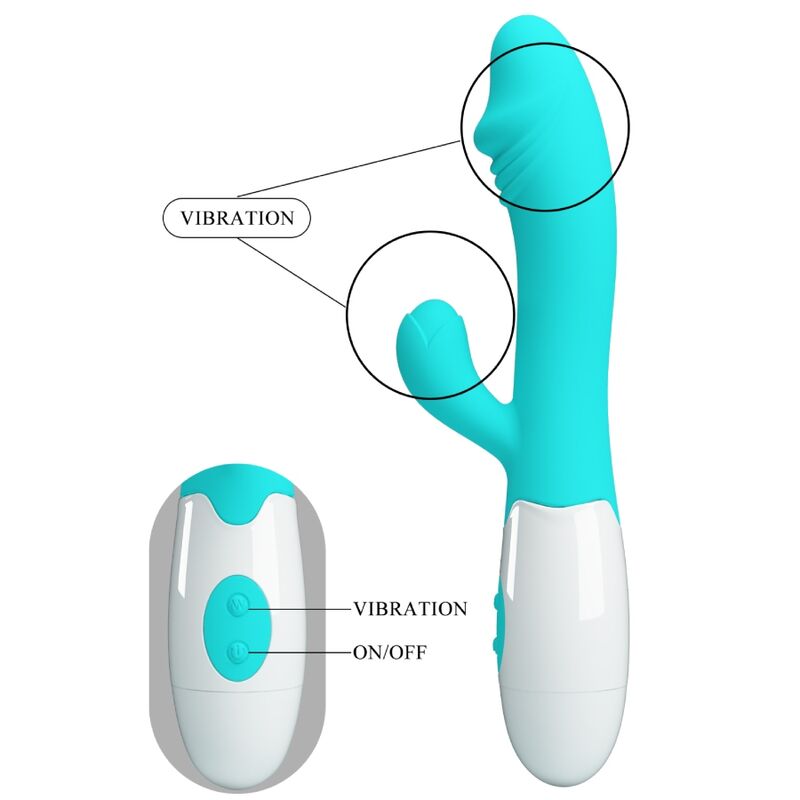 PRETTY LOVE - VIBRATORE SNAPPY G-SPOT VERDE ACQUA - PRETTY LOVE FLIRTATION | Lingerie Harness Boutique