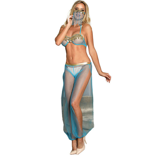 SUBBLIME - SET DI LINGERIE BLU STILE INDIA L/XL - SUBBLIME SETS | Lingerie Harness Boutique