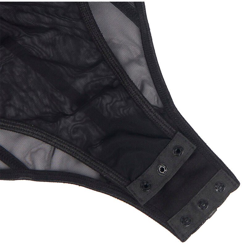 SUBBLIME - BODY CON BRETELLE A CATENA NERA L/XL - SUBBLIME BODIES | Lingerie Harness Boutique