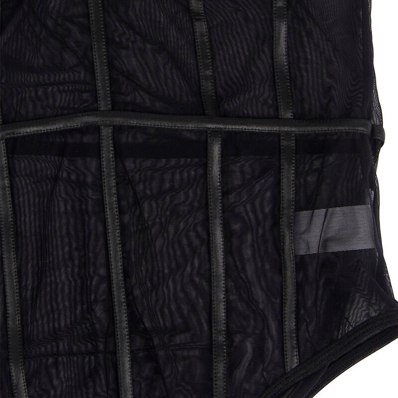 SUBBLIME - BODY CON BRETELLE A CATENA NERA L/XL - SUBBLIME BODIES | Lingerie Harness Boutique
