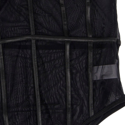 SUBBLIME - BODY CON BRETELLE A CATENA NERA L/XL - SUBBLIME BODIES | Lingerie Harness Boutique