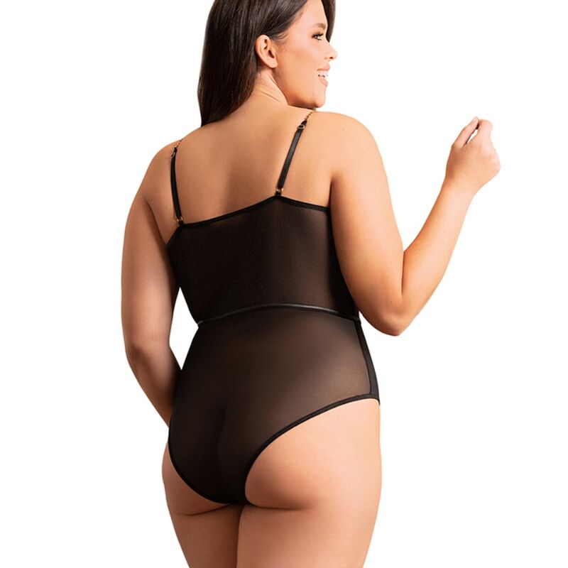 SUBBLIME - BODY CON BRETELLE A CATENA NERA L/XL - SUBBLIME BODIES | Lingerie Harness Boutique