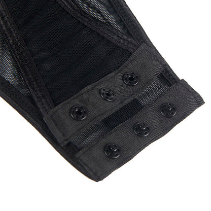 SUBBLIME - ORSACCHIOTTO CON DETTAGLIO REGGERIZZATO SUL PETTO NERO L/XL - SUBBLIME BODIES | Lingerie Harness Boutique