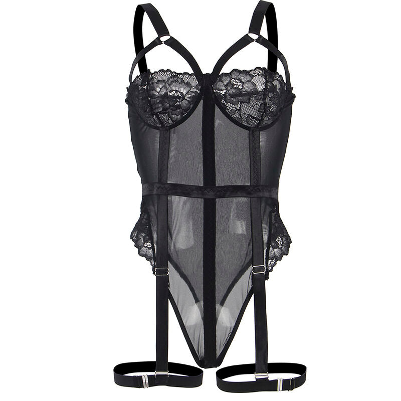 SUBBLIME - ORSACCHIOTTO CON DETTAGLIO REGGERIZZATO SUL PETTO NERO L/XL - SUBBLIME BODIES | Lingerie Harness Boutique