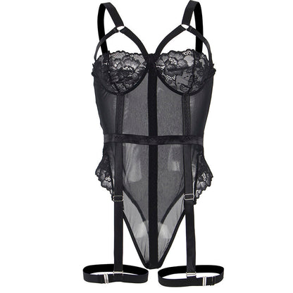 SUBBLIME - ORSACCHIOTTO CON DETTAGLIO REGGERIZZATO SUL PETTO NERO L/XL - SUBBLIME BODIES | Lingerie Harness Boutique