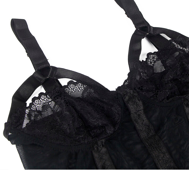 SUBBLIME - ORSACCHIOTTO CON DETTAGLIO REGGERIZZATO SUL PETTO NERO L/XL - SUBBLIME BODIES | Lingerie Harness Boutique