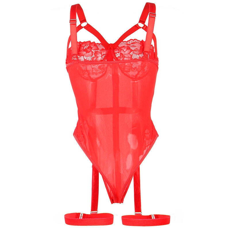 SUBBLIME - ORSACCHIOTTO CON DETTAGLIO REGGERIZZATO PETTO ROSSO L/XL - SUBBLIME BODIES | Lingerie Harness Boutique