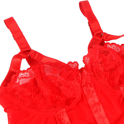 SUBBLIME - ORSACCHIOTTO CON DETTAGLIO REGGERIZZATO PETTO ROSSO L/XL - SUBBLIME BODIES | Lingerie Harness Boutique