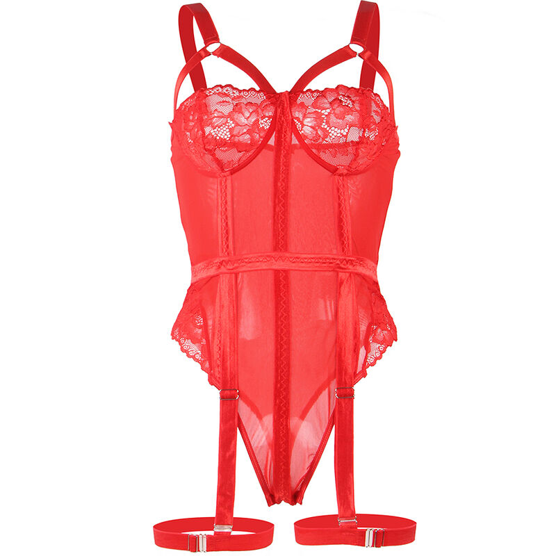 SUBBLIME - ORSACCHIOTTO CON DETTAGLIO REGGERIZZATO PETTO ROSSO L/XL - SUBBLIME BODIES | Lingerie Harness Boutique