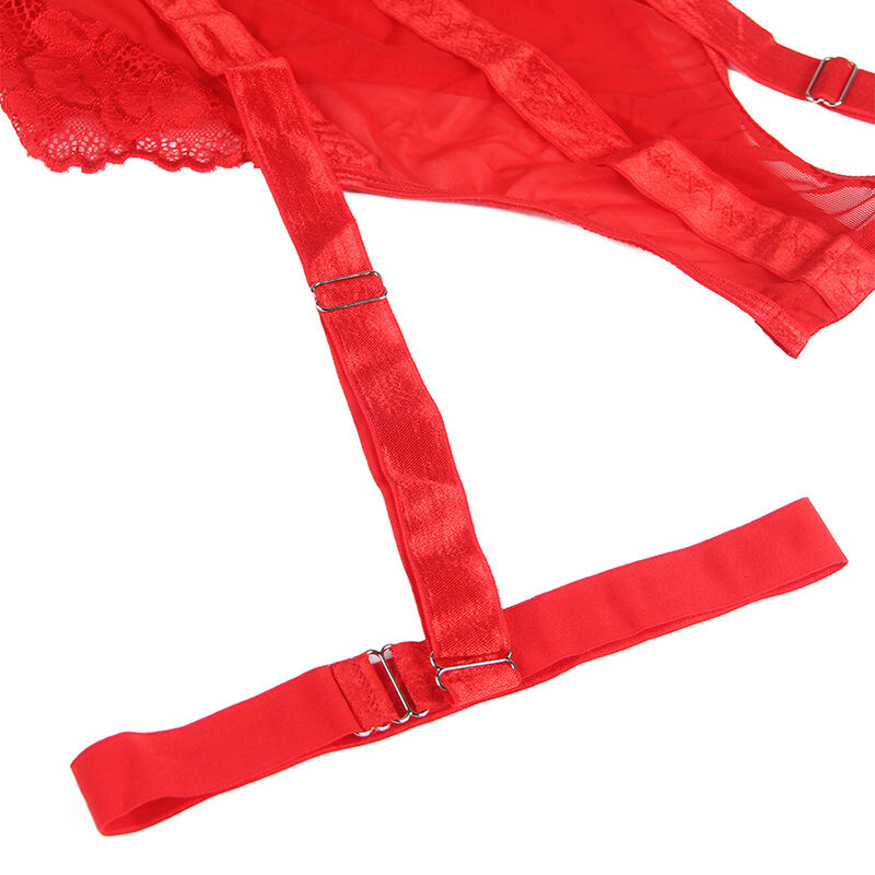 SUBBLIME - ORSACCHIOTTO CON DETTAGLIO REGGERIZZATO PETTO ROSSO L/XL - SUBBLIME BODIES | Lingerie Harness Boutique