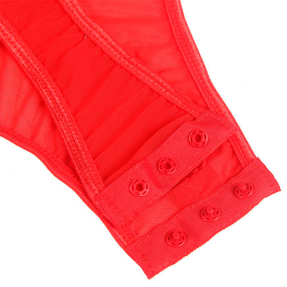SUBBLIME - ORSACCHIOTTO CON DETTAGLIO REGGERIZZATO PETTO ROSSO L/XL - SUBBLIME BODIES | Lingerie Harness Boutique