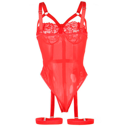 SUBBLIME - ORSACCHIOTTO CON DETTAGLIO REGGERIZZATO PETTO ROSSO L/XL - SUBBLIME BODIES | Lingerie Harness Boutique