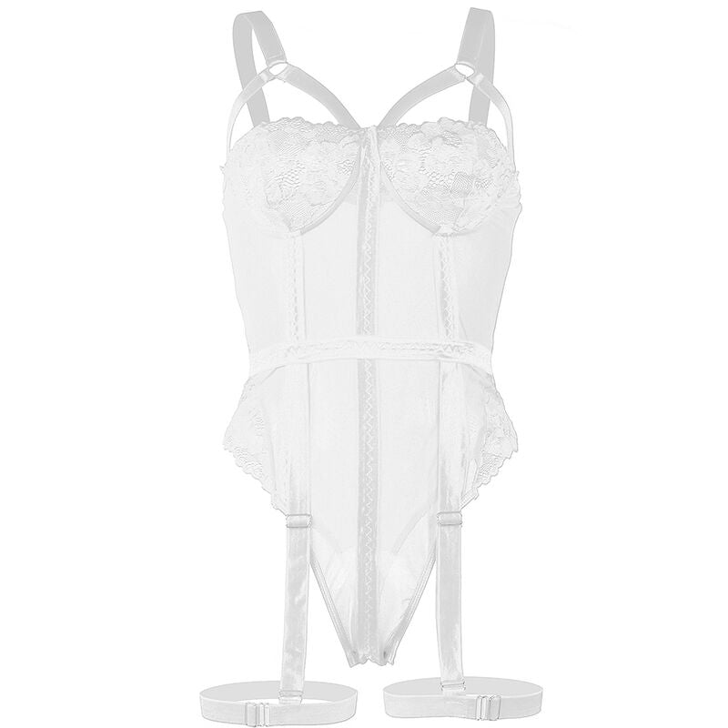 SUBBLIME - ORSACCHIOTTO CON DETTAGLIO REGGERIZZATO SUL PETTO BIANCO L/XL - SUBBLIME BODIES | Lingerie Harness Boutique