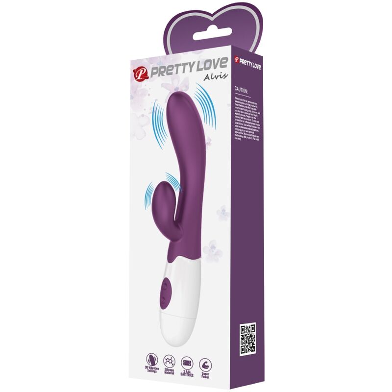 PRETTY LOVE - ALVIS RABBIT AND G-SPOT VIBRATOR PURPLE