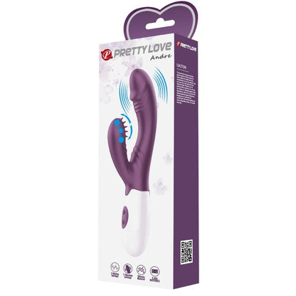 PRETTY LOVE - ANDRE RABBIT VIBRATOR &amp; G-SPOT STIMULATOR PURPLE