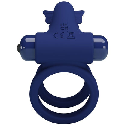 PRETTY LOVE - JAMELE DOPPIO ANELLO CON VIBRAZIONE E STIMOLATORE FARFALLA BLU - PRETTY LOVE MALE | Lingerie Harness Boutique