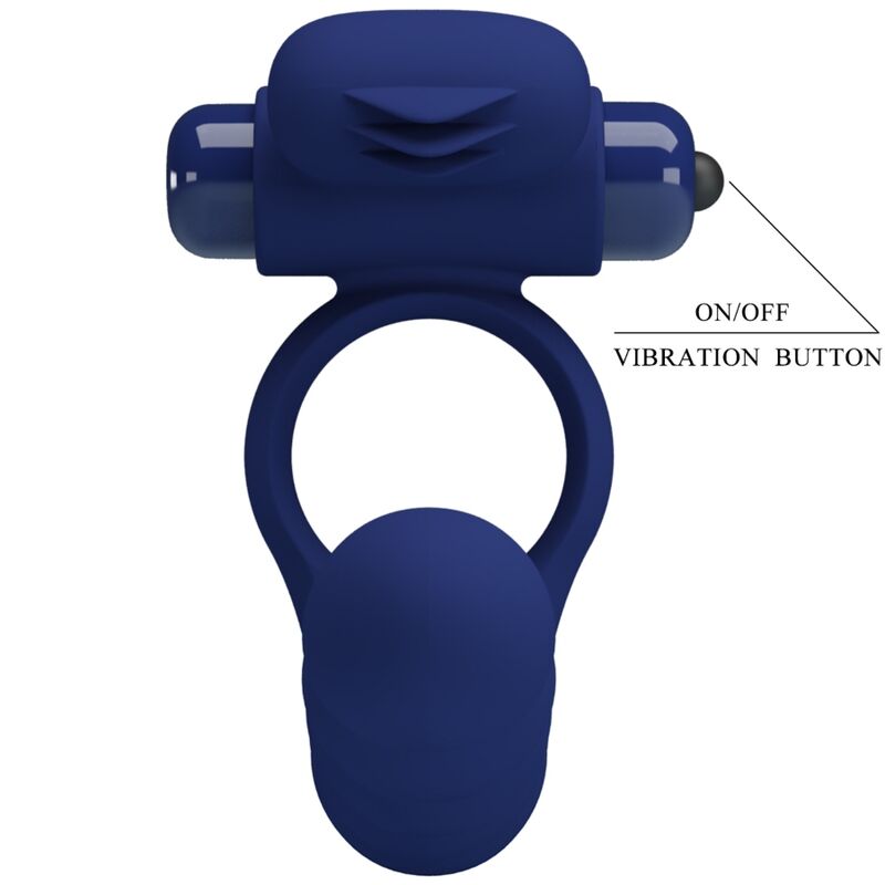 PRETTY LOVE - AJMAL ANELLO VIBRANTE CON SPINA BLU - PRETTY LOVE MALE | Lingerie Harness Boutique