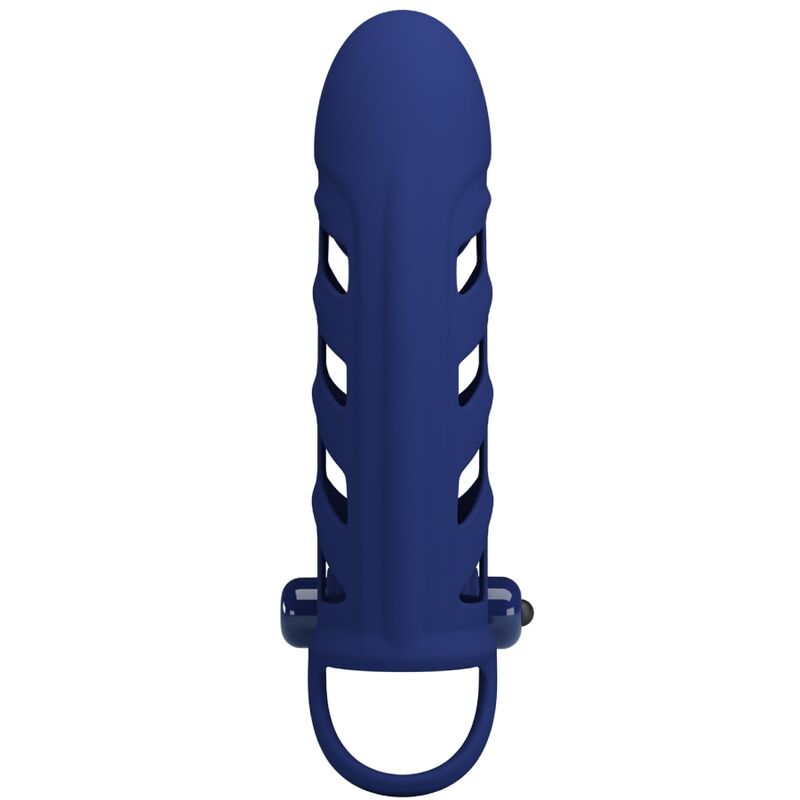 PRETTY LOVE - ALTAF ANELLO VIBRATORE CON GUAINA IN SILICONE BLU - PRETTY LOVE MALE | Lingerie Harness Boutique