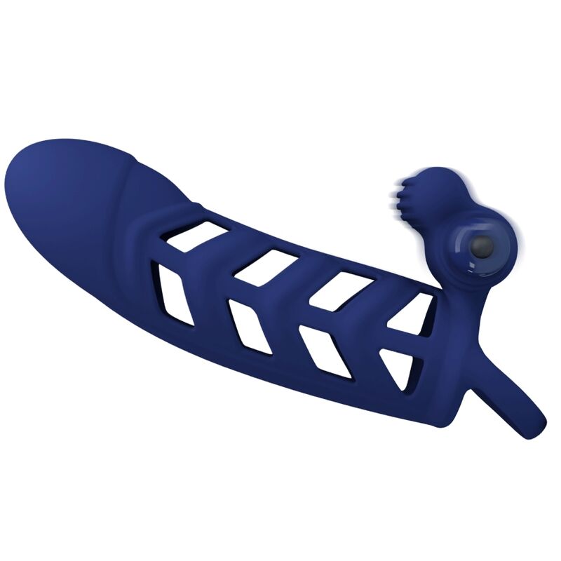 PRETTY LOVE - ALTAF ANELLO VIBRATORE CON GUAINA IN SILICONE BLU - PRETTY LOVE MALE | Lingerie Harness Boutique
