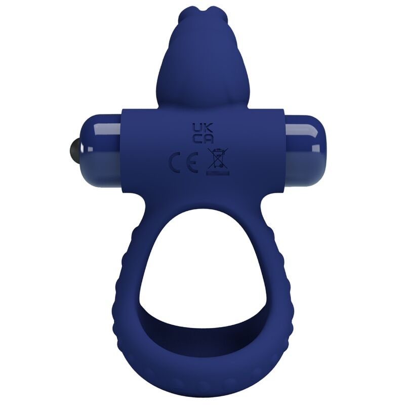 PRETTY LOVE - LUCHITO ANELLO VIBRANTE DOPPIO CONIGLIO BLU - PRETTY LOVE MALE | Lingerie Harness Boutique