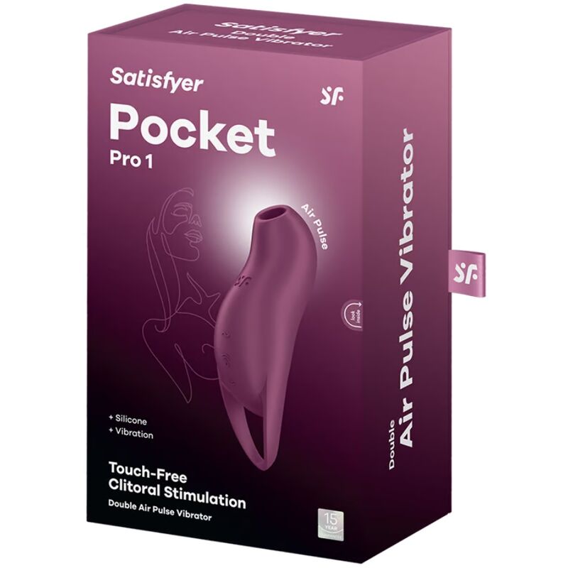 SATISFYER - POCKET PRO 1 STIMOLATORE CLITORIDE GRANATO - SATISFYER AIR PULSE | Lingerie Harness Boutique