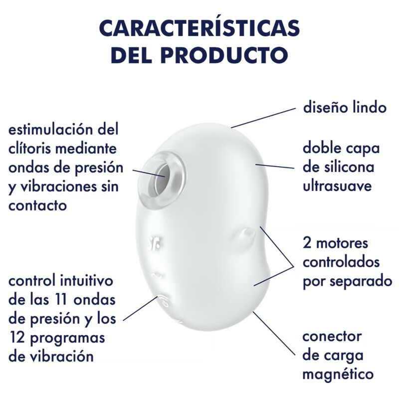 SATISFYER - CUTIE GHOST VIBRATORE LAY-ON BIANCO - SATISFYER LAYONS | Lingerie Harness Boutique