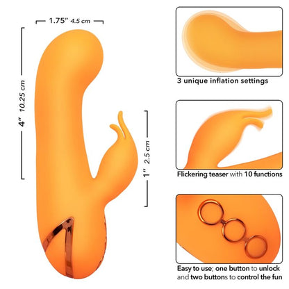 CALEXOTICS - MONTECITO MUSE VIBRATORE RABBIT ORANGE BY CALIFORNIA DREAMING - CALEXOTICS | Lingerie Harness Boutique