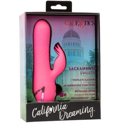 CALEXOTICS - SACRAMENTO SWEETIE VIBRATORE RABBIT PINK BY CALIFORNIA DREAMING - CALEXOTICS | Lingerie Harness Boutique