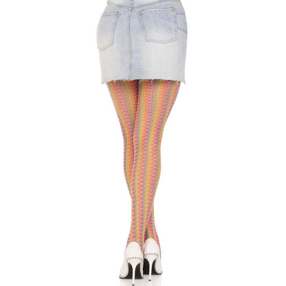LEG AVENUE - CALZE ALL'UNCINETTO MULTICOLORE - LEG AVENUE HOSIERY | Lingerie Harness Boutique