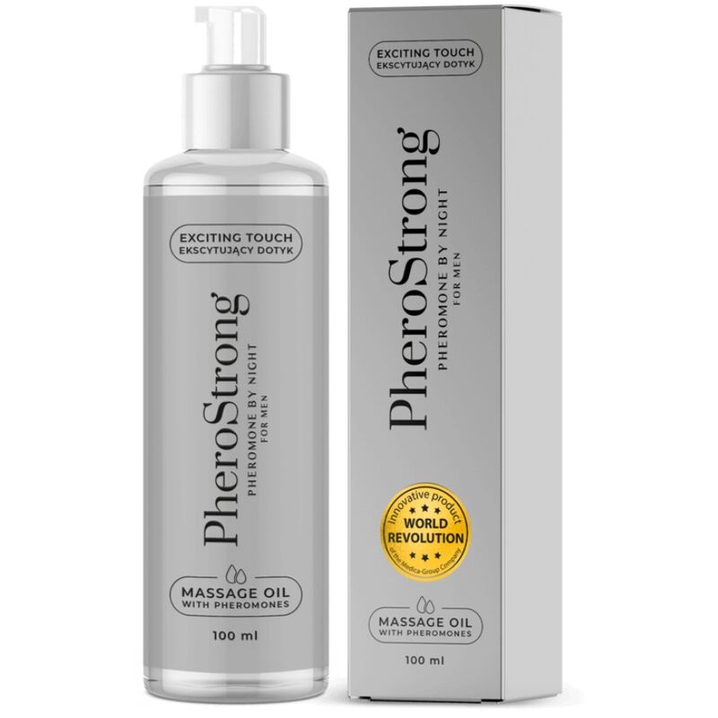 PHEROSTRONG - OLIO DA MASSAGGIO NOTTURNO PER UOMO 100 ML - PHEROSTRONG | Lingerie Harness Boutique