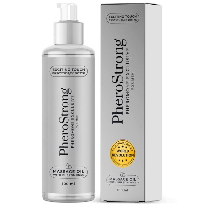 PHEROSTRONG - OLIO DA MASSAGGIO ESCLUSIVO PER UOMINI 100 ML - PHEROSTRONG | Lingerie Harness Boutique