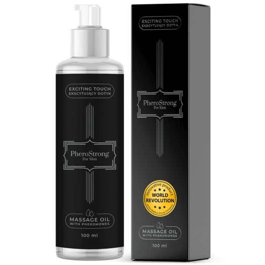PHEROSTRONG - OLIO DA MASSAGGIO PER UOMO 100 ML - Lingerie Harness Boutique | Lingerie Harness Boutique