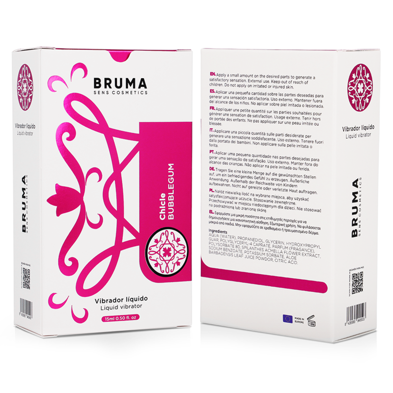 BRUMA - ULTRA SLIDING BUBBLEGUM LIQUID VIBRATOR 15 ML