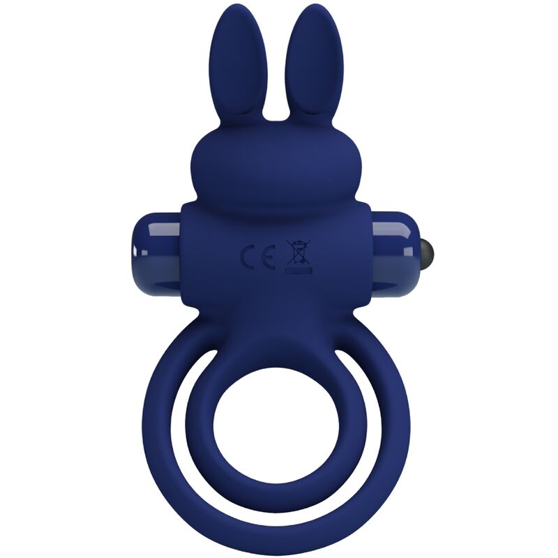 PRETTY LOVE - DAREY DOPPIO ANELLO VIBRANTE CONIGLIO BLU - PRETTY LOVE MALE | Lingerie Harness Boutique