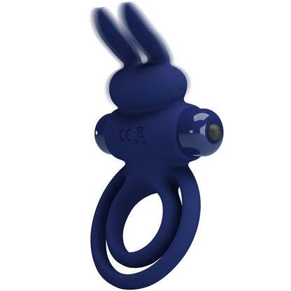 PRETTY LOVE - DAREY DOPPIO ANELLO VIBRANTE CONIGLIO BLU - PRETTY LOVE MALE | Lingerie Harness Boutique